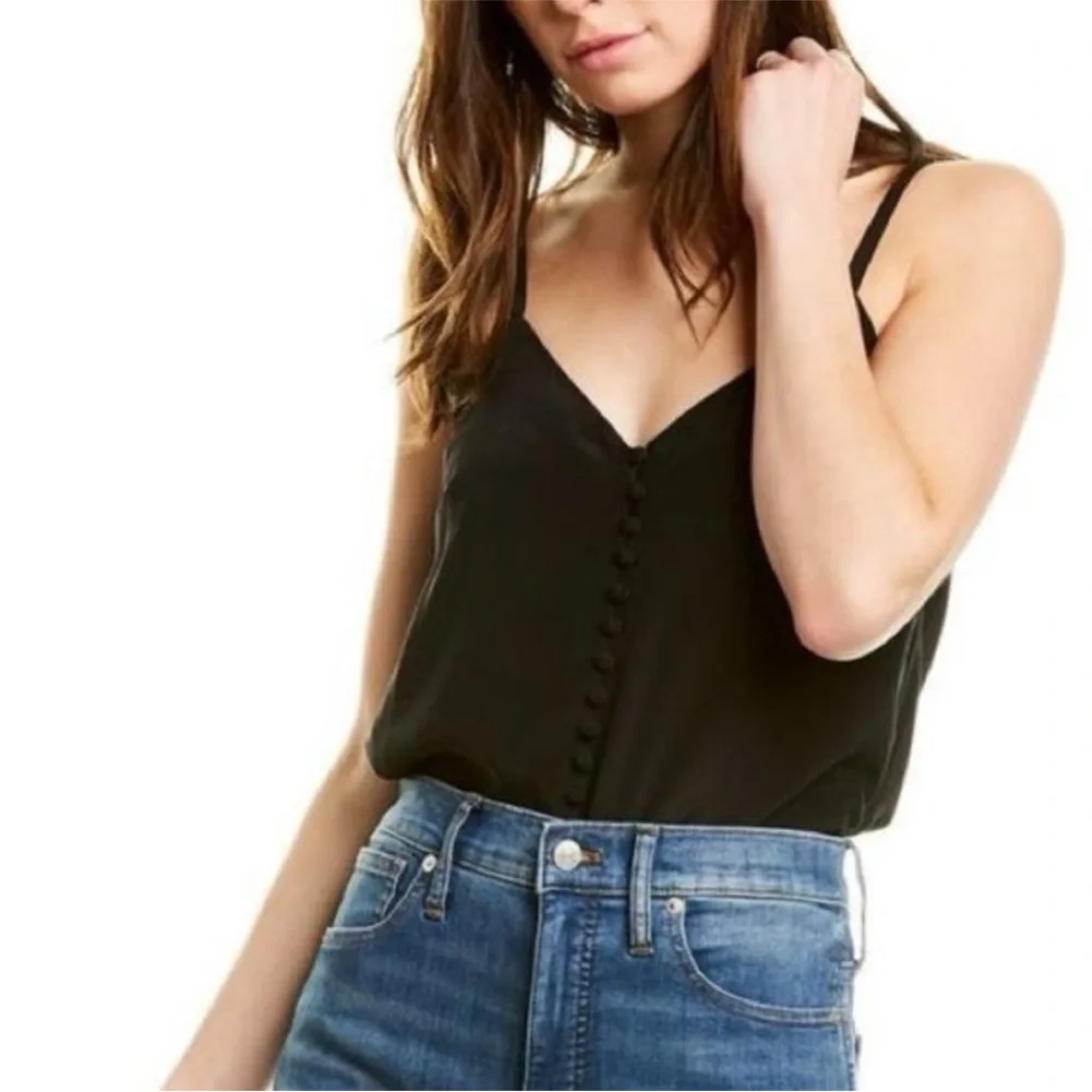 Madewell Silk Button-Down Cami - Picture 4 of 10